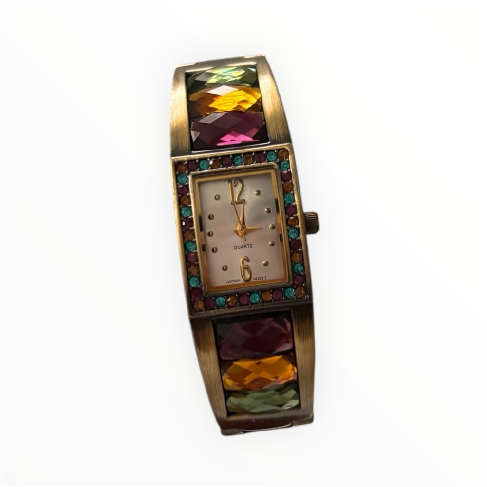 Multicolor Crystal Accent Women's Bracelet Watch